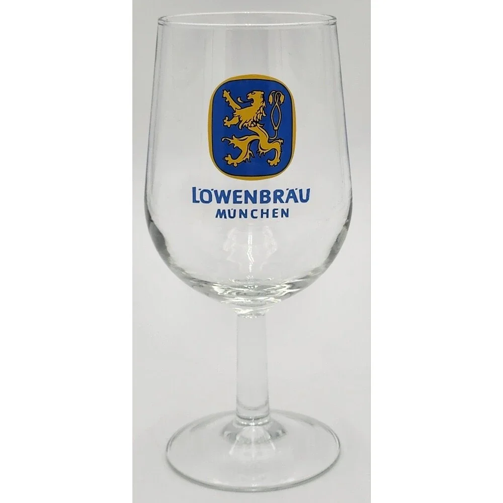 Lowenbrau Munch Stemmed Beer Tulip Glass ~ VTG